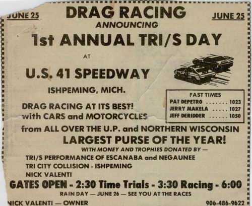 Nicks 41 Speedway - Flyer From Daniel Depetro